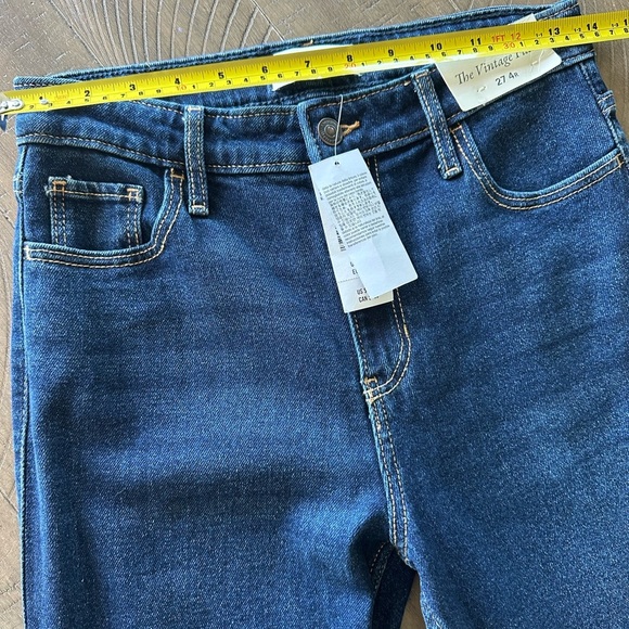 NWT Abercrombie & Fitch High Rise Vintage Flare Jeans Dark Wash size‎ 4R / 27​ - Picture 10 of 15